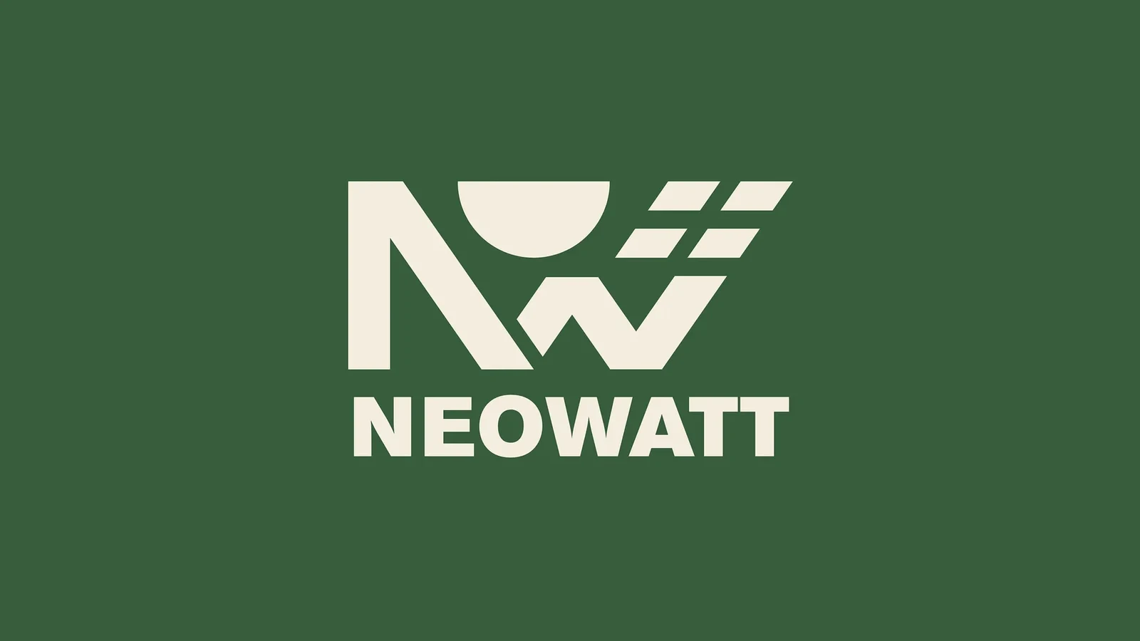 The NEOWATT logo, white on pine green